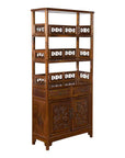 Chinese Early 20th Century Bookcase with Open Shelves, Drawer and Carved Doors-1. Asian & Chinese Furniture, Art, Antiques, Vintage Home Décor for sale at FEA Home