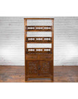 Chinese Early 20th Century Bookcase with Open Shelves, Drawer and Carved Doors-5. Asian & Chinese Furniture, Art, Antiques, Vintage Home Décor for sale at FEA Home