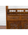 Chinese Early 20th Century Bookcase with Open Shelves, Drawer and Carved Doors-10. Asian & Chinese Furniture, Art, Antiques, Vintage Home Décor for sale at FEA Home