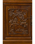 Chinese Early 20th Century Bookcase with Open Shelves, Drawer and Carved Doors-11. Asian & Chinese Furniture, Art, Antiques, Vintage Home Décor for sale at FEA Home
