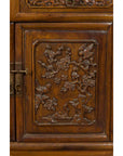 Chinese Early 20th Century Bookcase with Open Shelves, Drawer and Carved Doors-12. Asian & Chinese Furniture, Art, Antiques, Vintage Home Décor for sale at FEA Home