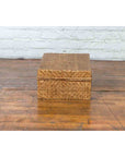 Vintage Chinese Rattan over Wood Rectangular Box or Low Side Table-13. Asian & Chinese Furniture, Art, Antiques, Vintage Home Décor for sale at FEA Home