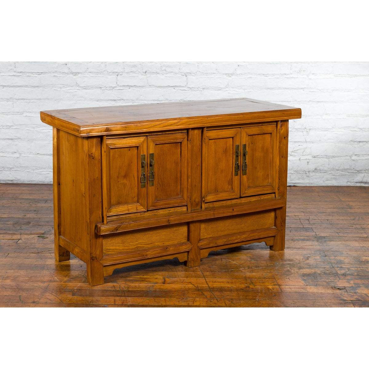 Antique Chinese Console Cabinet with Petite Double Doors and Hidden Compartments-11. Asian & Chinese Furniture, Art, Antiques, Vintage Home Décor for sale at FEA Home