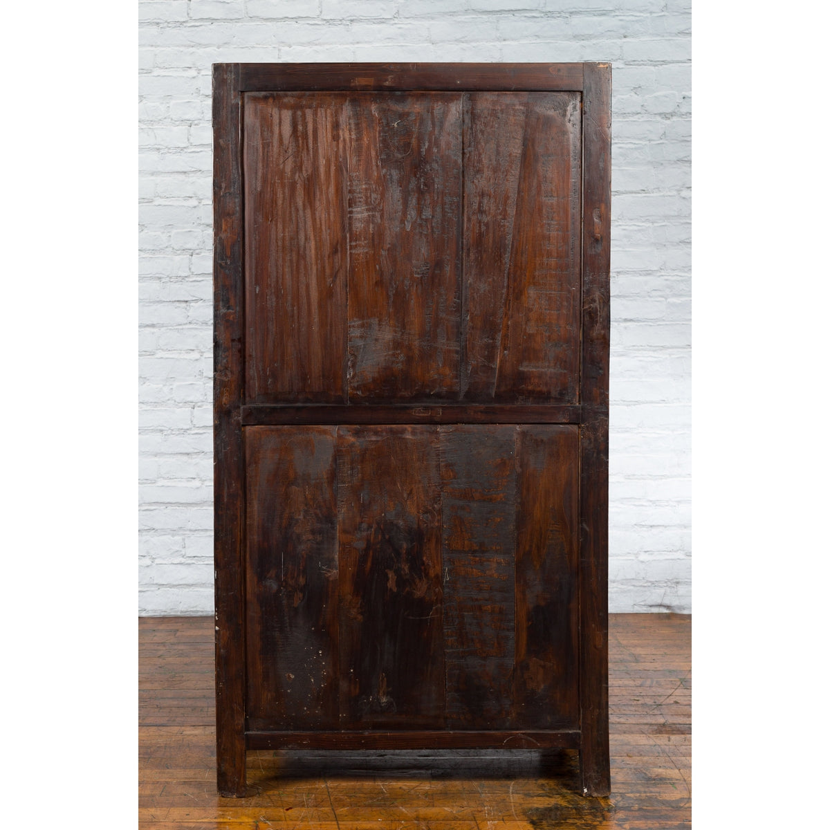 Chinese Qing Dynasty 19th Century Red Lacquer Cabinet with Butterfly Décor-14. Asian & Chinese Furniture, Art, Antiques, Vintage Home Décor for sale at FEA Home