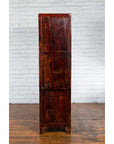 Chinese Qing Dynasty 19th Century Red Lacquer Cabinet with Butterfly Décor-15. Asian & Chinese Furniture, Art, Antiques, Vintage Home Décor for sale at FEA Home