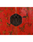Chinese Qing Dynasty 19th Century Red Lacquer Cabinet with Butterfly Décor-6. Asian & Chinese Furniture, Art, Antiques, Vintage Home Décor for sale at FEA Home