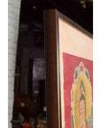Large Framed Indian 19th Century Painting of Guanyin Sitting on a Dragon-17. Asian & Chinese Furniture, Art, Antiques, Vintage Home Décor for sale at FEA Home