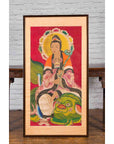 Large Framed Indian 19th Century Painting of Guanyin Sitting on a Dragon-4. Asian & Chinese Furniture, Art, Antiques, Vintage Home Décor for sale at FEA Home