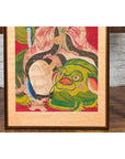 Large Framed Indian 19th Century Painting of Guanyin Sitting on a Dragon-6. Asian & Chinese Furniture, Art, Antiques, Vintage Home Décor for sale at FEA Home