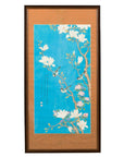 Qing Dynasty 19th Century Turquoise Print Depicting Birds Perched in a Tree-1. Asian & Chinese Furniture, Art, Antiques, Vintage Home Décor for sale at FEA Home