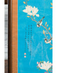 Qing Dynasty 19th Century Turquoise Print Depicting Birds Perched in a Tree-15. Asian & Chinese Furniture, Art, Antiques, Vintage Home Décor for sale at FEA Home