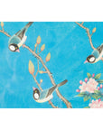 Qing Dynasty 19th Century Turquoise Print Depicting Birds Perched in a Tree-10. Asian & Chinese Furniture, Art, Antiques, Vintage Home Décor for sale at FEA Home