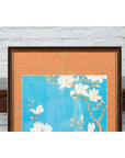 Qing Dynasty 19th Century Turquoise Print Depicting Birds Perched in a Tree-4. Asian & Chinese Furniture, Art, Antiques, Vintage Home Décor for sale at FEA Home
