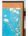Qing Dynasty 19th Century Turquoise Print Depicting Birds Perched in a Tree-6. Asian & Chinese Furniture, Art, Antiques, Vintage Home Décor for sale at FEA Home