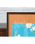 Qing Dynasty 19th Century Turquoise Print Depicting Birds Perched in a Tree-11. Asian & Chinese Furniture, Art, Antiques, Vintage Home Décor for sale at FEA Home