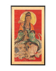 19th Century Indian Print with Guanyin the Bodhisattva of Compassion on Elephant-1. Asian & Chinese Furniture, Art, Antiques, Vintage Home Décor for sale at FEA Home