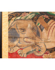 19th Century Indian Print with Guanyin the Bodhisattva of Compassion on Elephant-11. Asian & Chinese Furniture, Art, Antiques, Vintage Home Décor for sale at FEA Home