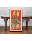 19th Century Indian Print with Guanyin the Bodhisattva of Compassion on Elephant-2. Asian & Chinese Furniture, Art, Antiques, Vintage Home Décor for sale at FEA Home