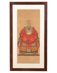 Chinese Qing Dynasty Period 19th Century Civil Official Painting on Linen Canvas-1. Asian & Chinese Furniture, Art, Antiques, Vintage Home Décor for sale at FEA Home