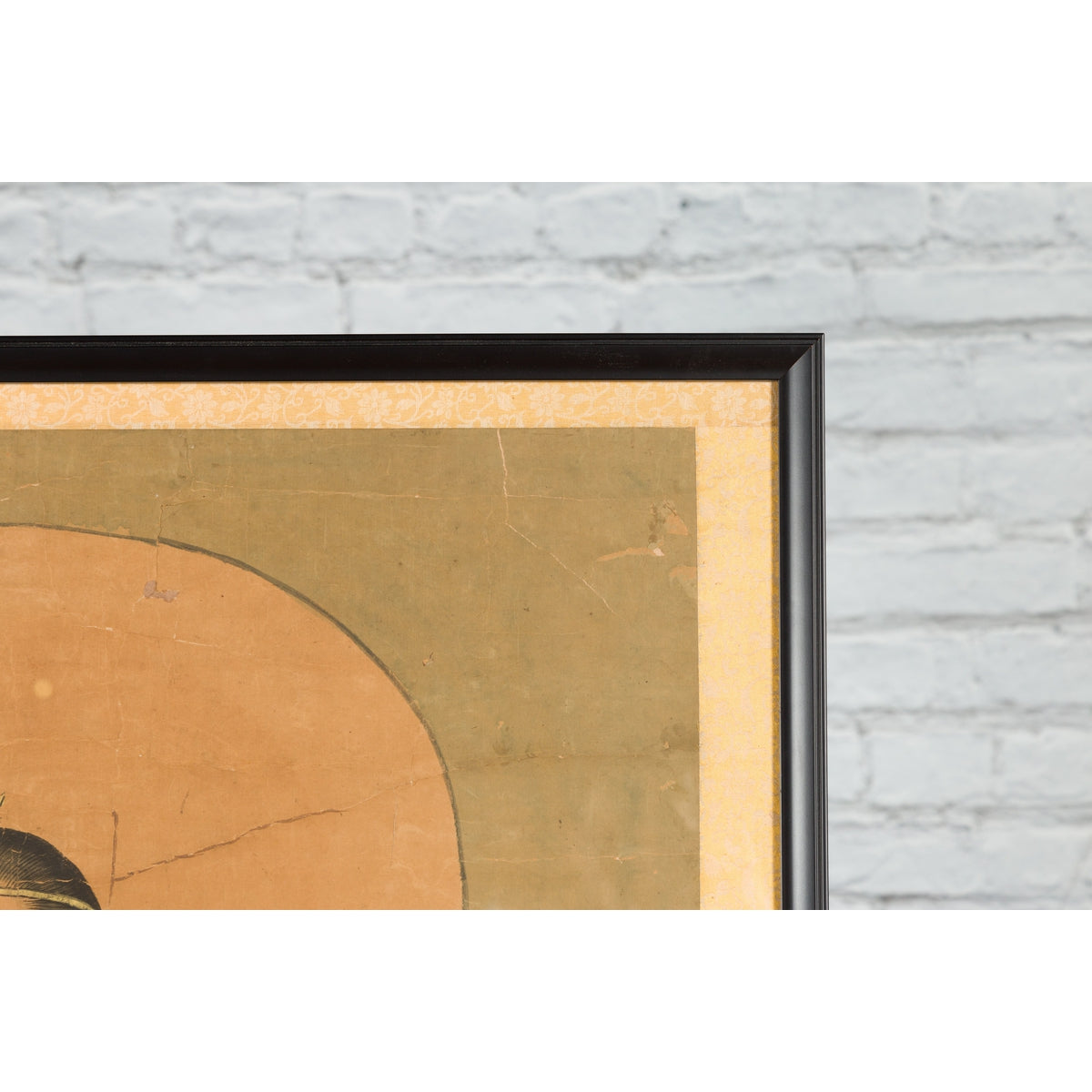 Large Framed Indian 19th Century Painting of Guanyin Sitting on a Dragon-11. Asian & Chinese Furniture, Art, Antiques, Vintage Home Décor for sale at FEA Home