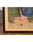 Large Framed Indian 19th Century Painting of Guanyin Sitting on a Dragon-12. Asian & Chinese Furniture, Art, Antiques, Vintage Home Décor for sale at FEA Home