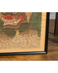 Large Framed Indian 19th Century Painting of Guanyin Sitting on a Dragon-13. Asian & Chinese Furniture, Art, Antiques, Vintage Home Décor for sale at FEA Home
