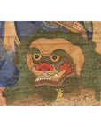 Large Framed Indian 19th Century Painting of Guanyin Sitting on a Dragon-14. Asian & Chinese Furniture, Art, Antiques, Vintage Home Décor for sale at FEA Home
