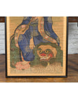 Large Framed Indian 19th Century Painting of Guanyin Sitting on a Dragon-5. Asian & Chinese Furniture, Art, Antiques, Vintage Home Décor for sale at FEA Home
