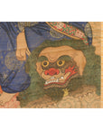 Large Framed Indian 19th Century Painting of Guanyin Sitting on a Dragon-8. Asian & Chinese Furniture, Art, Antiques, Vintage Home Décor for sale at FEA Home