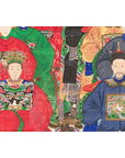 Chinese Qing Dynasty Period 19th Century Ancestor Group Portrait in Custom Frame-10. Asian & Chinese Furniture, Art, Antiques, Vintage Home Décor for sale at FEA Home