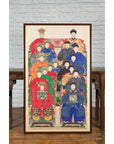 Chinese Qing Dynasty Period 19th Century Ancestor Group Portrait in Custom Frame-3. Asian & Chinese Furniture, Art, Antiques, Vintage Home Décor for sale at FEA Home