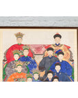 Chinese Qing Dynasty Period 19th Century Ancestor Group Portrait in Custom Frame-4. Asian & Chinese Furniture, Art, Antiques, Vintage Home Décor for sale at FEA Home