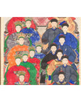 Chinese Qing Dynasty Period 19th Century Ancestor Group Portrait in Custom Frame-5. Asian & Chinese Furniture, Art, Antiques, Vintage Home Décor for sale at FEA Home