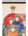Chinese Qing Dynasty Period 19th Century Ancestor Group Portrait in Custom Frame-8. Asian & Chinese Furniture, Art, Antiques, Vintage Home Décor for sale at FEA Home
