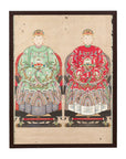 Qing Dynasty Chinese Painting of a Royalty Related Couple with Dragon Motifs-1. Asian & Chinese Furniture, Art, Antiques, Vintage Home Décor for sale at FEA Home