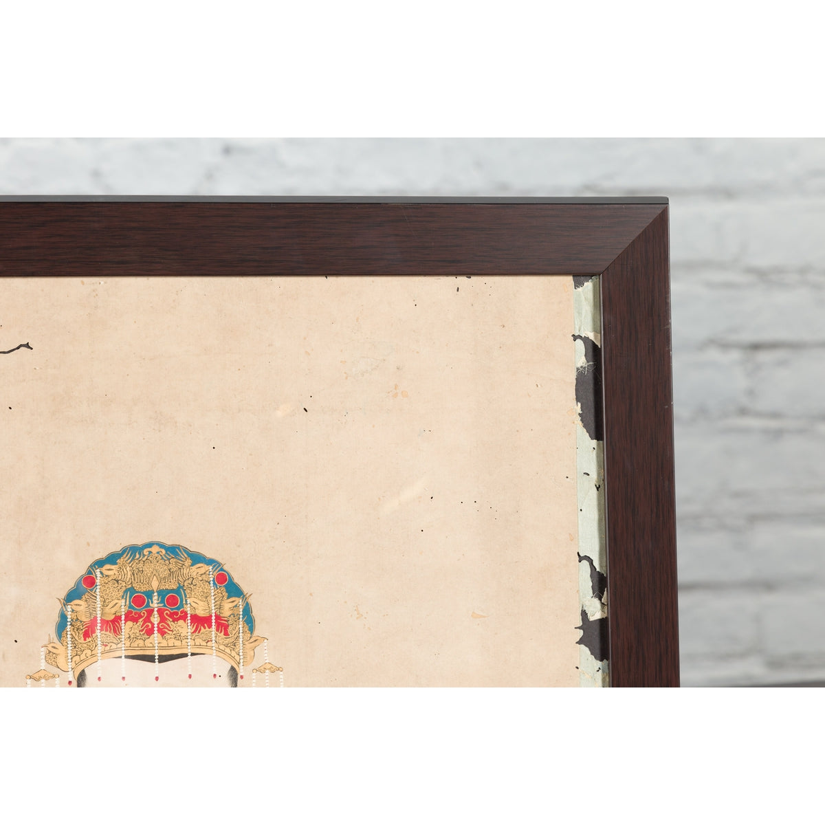 Qing Dynasty Chinese Painting of a Royalty Related Couple with Dragon Motifs-16. Asian & Chinese Furniture, Art, Antiques, Vintage Home Décor for sale at FEA Home