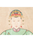 Qing Dynasty Chinese Painting of a Royalty Related Couple with Dragon Motifs-18. Asian & Chinese Furniture, Art, Antiques, Vintage Home Décor for sale at FEA Home