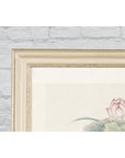 Framed Painting of Two Japanese Buddhist Monks with Lotus Flower and Wicker Box-13. Asian & Chinese Furniture, Art, Antiques, Vintage Home Décor for sale at FEA Home