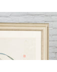 Framed Painting of Two Japanese Buddhist Monks with Lotus Flower and Wicker Box-14. Asian & Chinese Furniture, Art, Antiques, Vintage Home Décor for sale at FEA Home