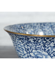 Large Thai Hand-Painted Blue and White Porcelain Bowl with Floral Motifs-11. Asian & Chinese Furniture, Art, Antiques, Vintage Home Décor for sale at FEA Home