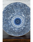 Large Thai Hand-Painted Blue and White Porcelain Bowl with Floral Motifs-12. Asian & Chinese Furniture, Art, Antiques, Vintage Home Décor for sale at FEA Home