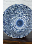Large Thai Hand-Painted Blue and White Porcelain Bowl with Floral Motifs-13. Asian & Chinese Furniture, Art, Antiques, Vintage Home Décor for sale at FEA Home