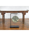 Bronze Gong Mounted on Custom Base-2. Asian & Chinese Furniture, Art, Antiques, Vintage Home Décor for sale at FEA Home