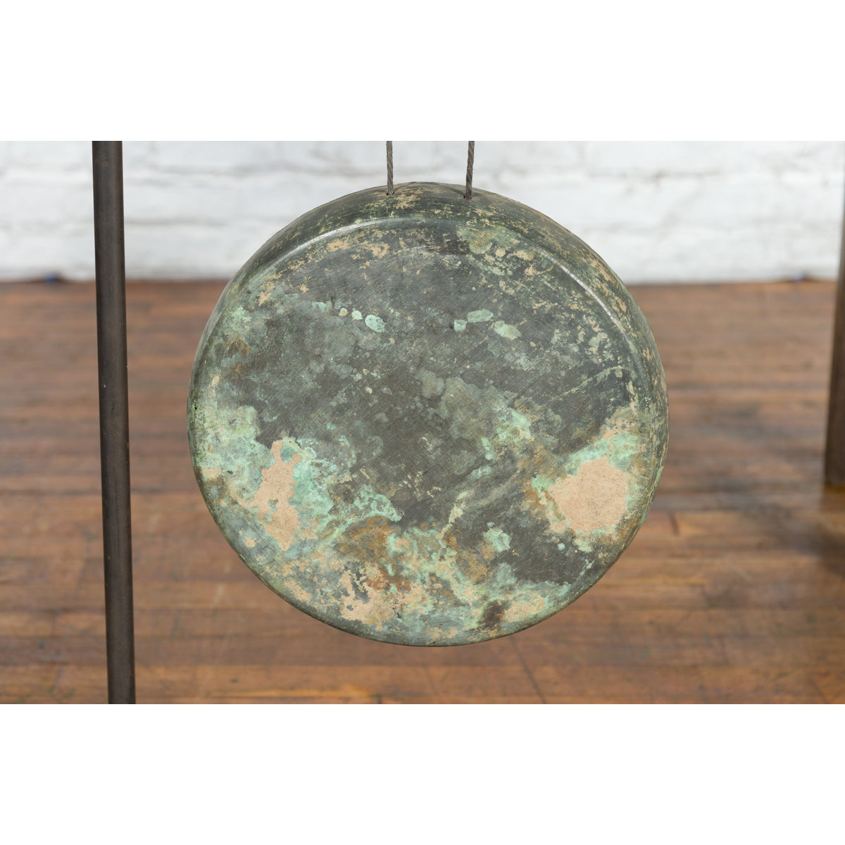 Bronze Gong Mounted on Custom Base-5. Asian & Chinese Furniture, Art, Antiques, Vintage Home Décor for sale at FEA Home