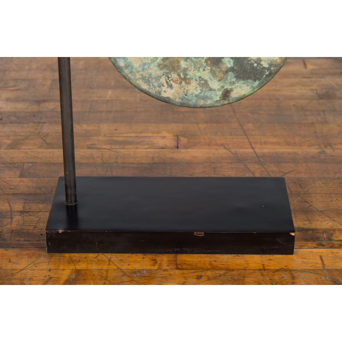 Bronze Gong Mounted on Custom Base-6. Asian & Chinese Furniture, Art, Antiques, Vintage Home Décor for sale at FEA Home