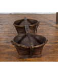 Early 20th Century Shoulder Rice Carrying Yoke with Bamboo and Rattan Baskets-14. Asian & Chinese Furniture, Art, Antiques, Vintage Home Décor for sale at FEA Home