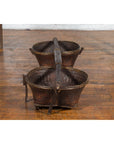 Early 20th Century Shoulder Rice Carrying Yoke with Bamboo and Rattan Baskets-15. Asian & Chinese Furniture, Art, Antiques, Vintage Home Décor for sale at FEA Home