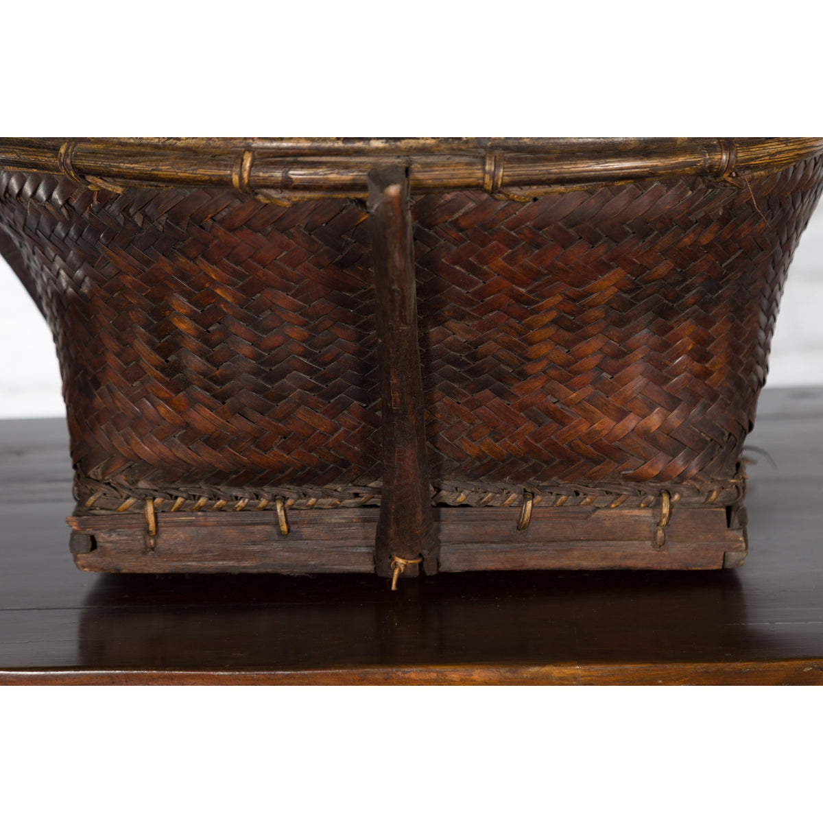 Early 20th Century Shoulder Rice Carrying Yoke with Bamboo and Rattan Baskets-9. Asian & Chinese Furniture, Art, Antiques, Vintage Home Décor for sale at FEA Home