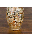 Large Japanese Vintage Kutani Style Scalloped Palace Vase with Court Scenes-10. Asian & Chinese Furniture, Art, Antiques, Vintage Home Décor for sale at FEA Home