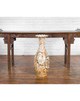 Large Japanese Vintage Kutani Style Scalloped Palace Vase with Court Scenes-11. Asian & Chinese Furniture, Art, Antiques, Vintage Home Décor for sale at FEA Home